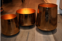 BRASS PAIR OF SHINING POLISHED PLANTER