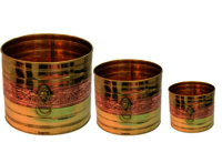 BRASS PAIR OF SHINING POLISHED PLANTER