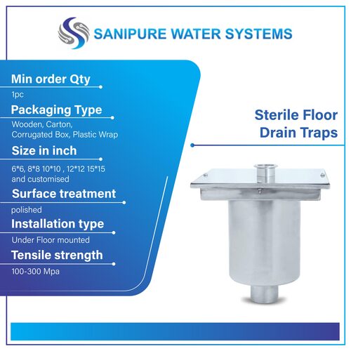 Sterile Floor Drain Traps By SANIPURE WATER SYSTEMS