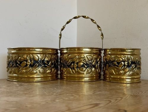 Brass Engraved Big Planter For Garden