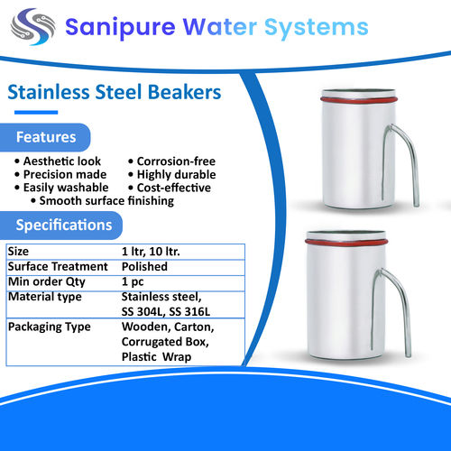 Stainless Steel Beakers - Shape: Customized