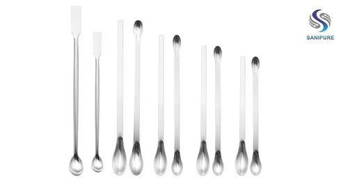 Stainless Steel sampling Spoon with scrapper