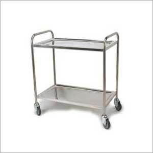 Hospital Instrument Trolley - Durable Stainless Steel, Spacious 3-Tier Design , Smooth Mobility with Lockable Wheels