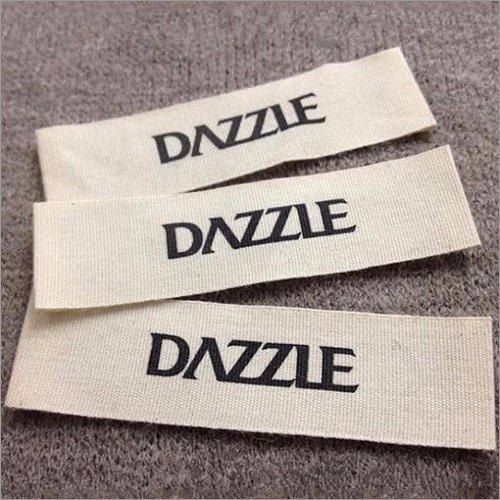 Black Printed Cotton Labels