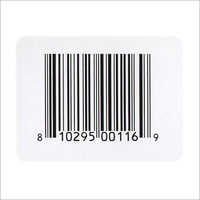 Printed Barcode Labels - Taffeta, 1 Mm Thickness, Glossy Finish | Black And White Rectangular Design, Ideal For Garment And Textile Industries