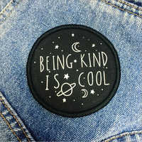 Custom Woven Patches - Woven Material, 2 Mm Thickness, Round Shape, Black & White Colors | Ideal For Garments, Easy Stitching, Printed Patterns