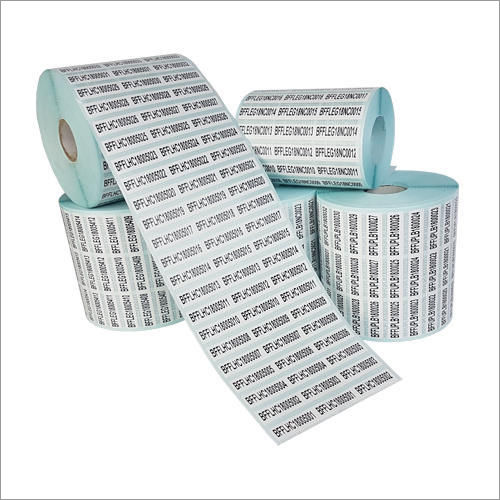 White Printed Barcode Labels