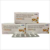 Vitamins D3 Pyridoxine Hydrochloride Folic Acid And Vitamin B12 Tablets