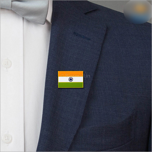 India Tricolour Metallic Lapel Pin By ROADS TO RICHES