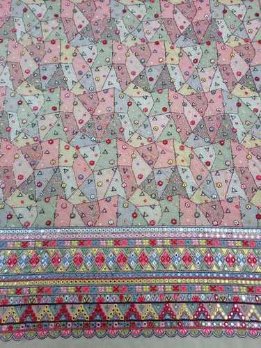Washable Embroidery Poly Georgette Fabric