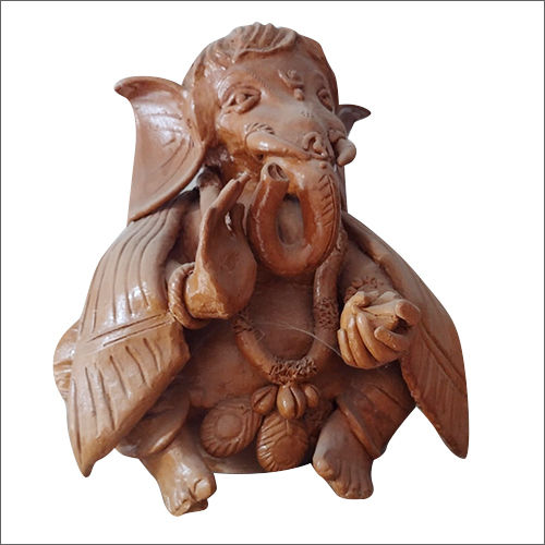 Polished Wooden Lord Ganesha Statue