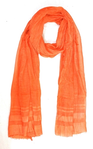 Orange Silk Cotton Scarf