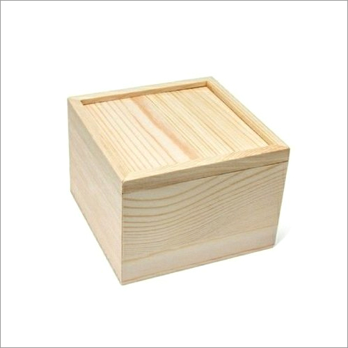 Wood Square Pinewood Box