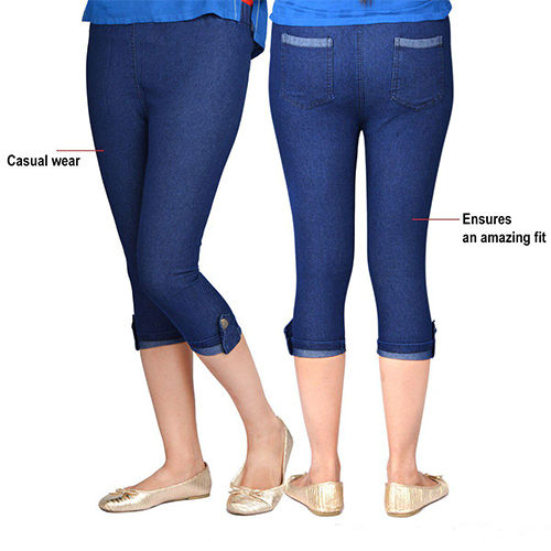 Indigo Blue Denim Capri