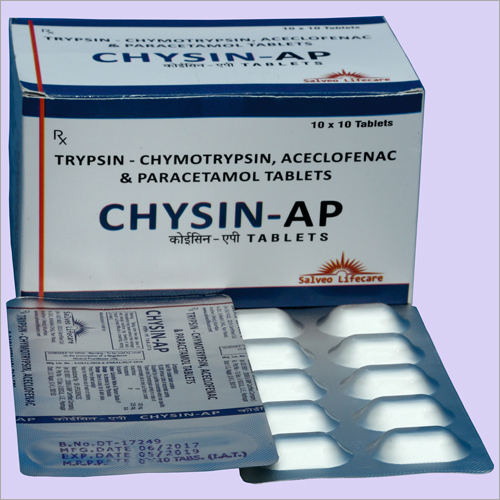 Trypsin Chymotrypsin Aceclofenac and Paracetamol Tablets