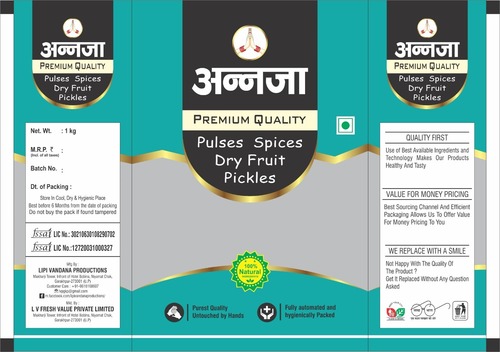 Printed Dry Fruit Pulses Packaging By RAJDHANI PRINT