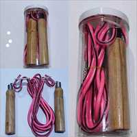 Wooden Handle Plastic Skipping Rope