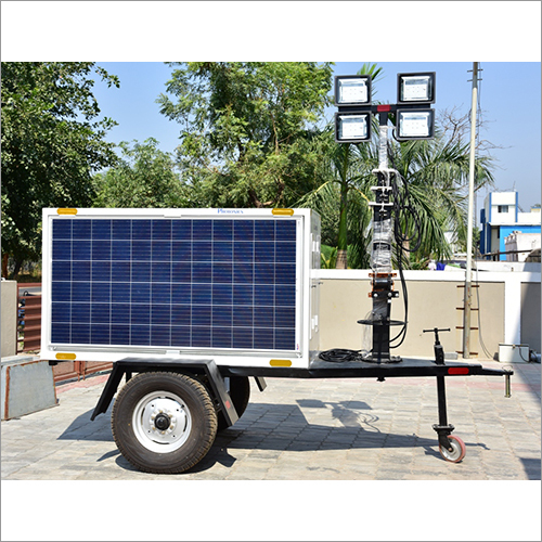 Portable Solar Mobile Lighting Tower By RUDRA POWER