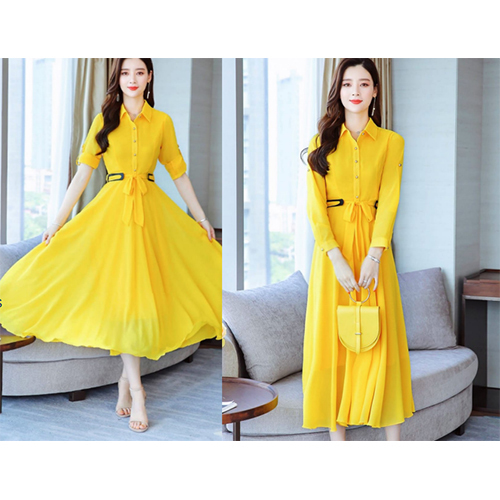 Yellow Korean Dress