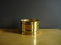 BRASS TEXTURE WITH COPPER BAND PLANTER