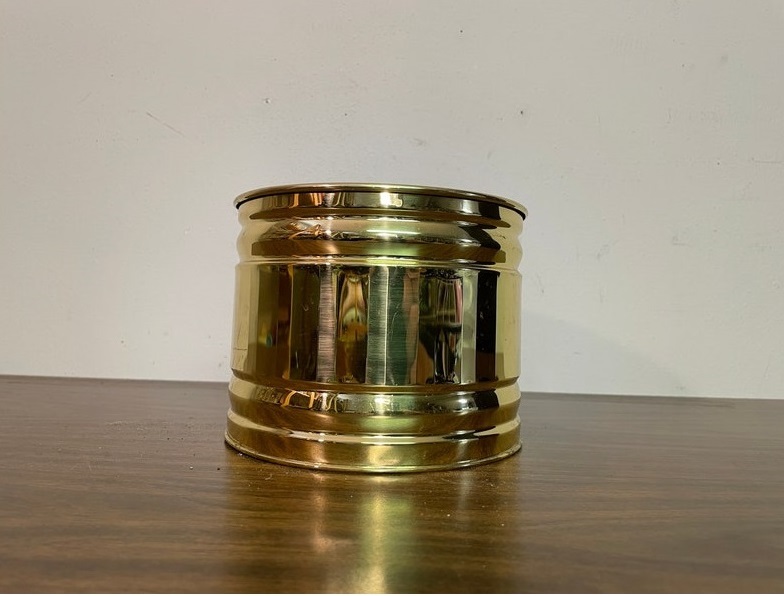 BRASS TEXTURE WITH COPPER BAND PLANTER