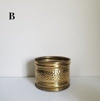 BRASS HIGH QUALITY POLISHED WITH BAND PLANTER