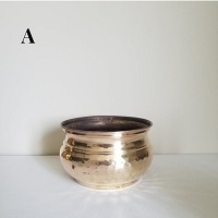BRASS HIGH QUALITY POLISHED WITH BAND PLANTER