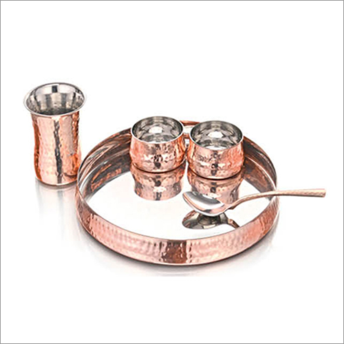 Stainless Steel Copper Hammer Finish Dinner Set