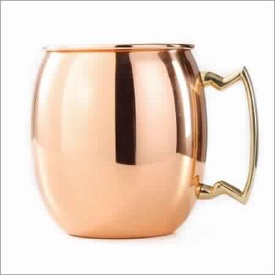 Pure Copper Mule Plain Mugs With Brass Handle 02
