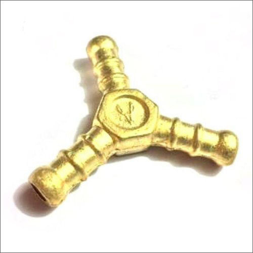 Golden Y Type Brass Connector For Double Connection