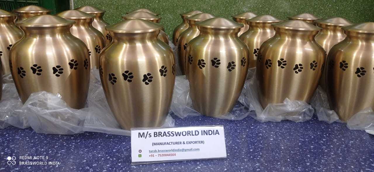 BRASS PET URN MANUFACTURER FUNERAL SUPPLIES