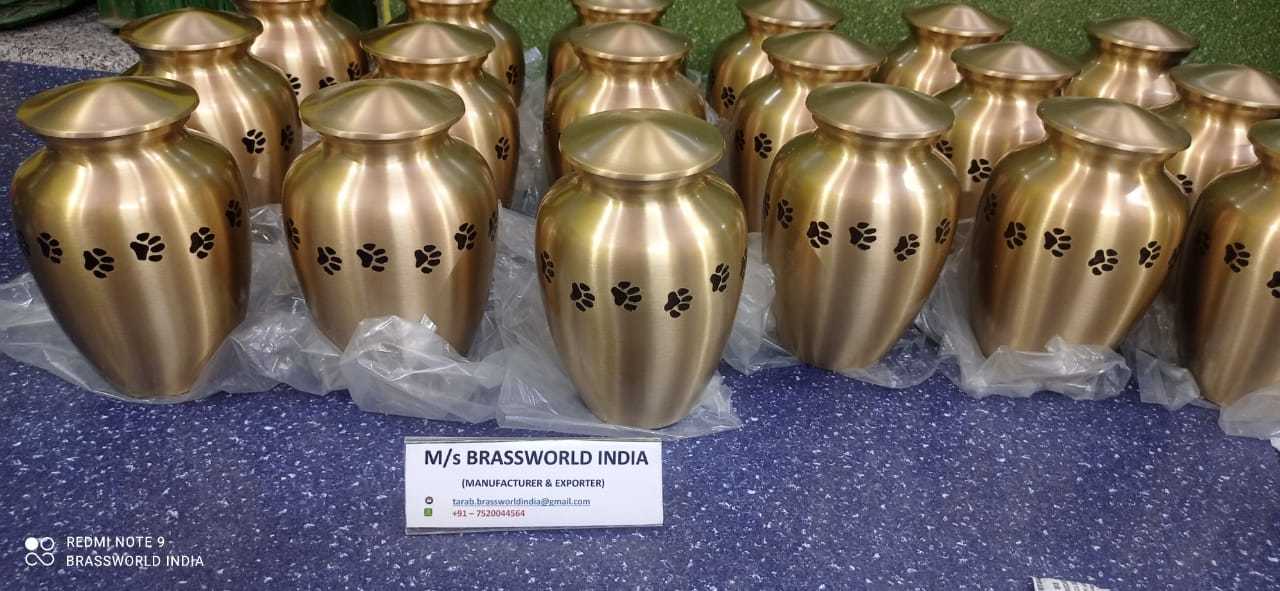BRASS PET URN MANUFACTURER FUNERAL SUPPLIES