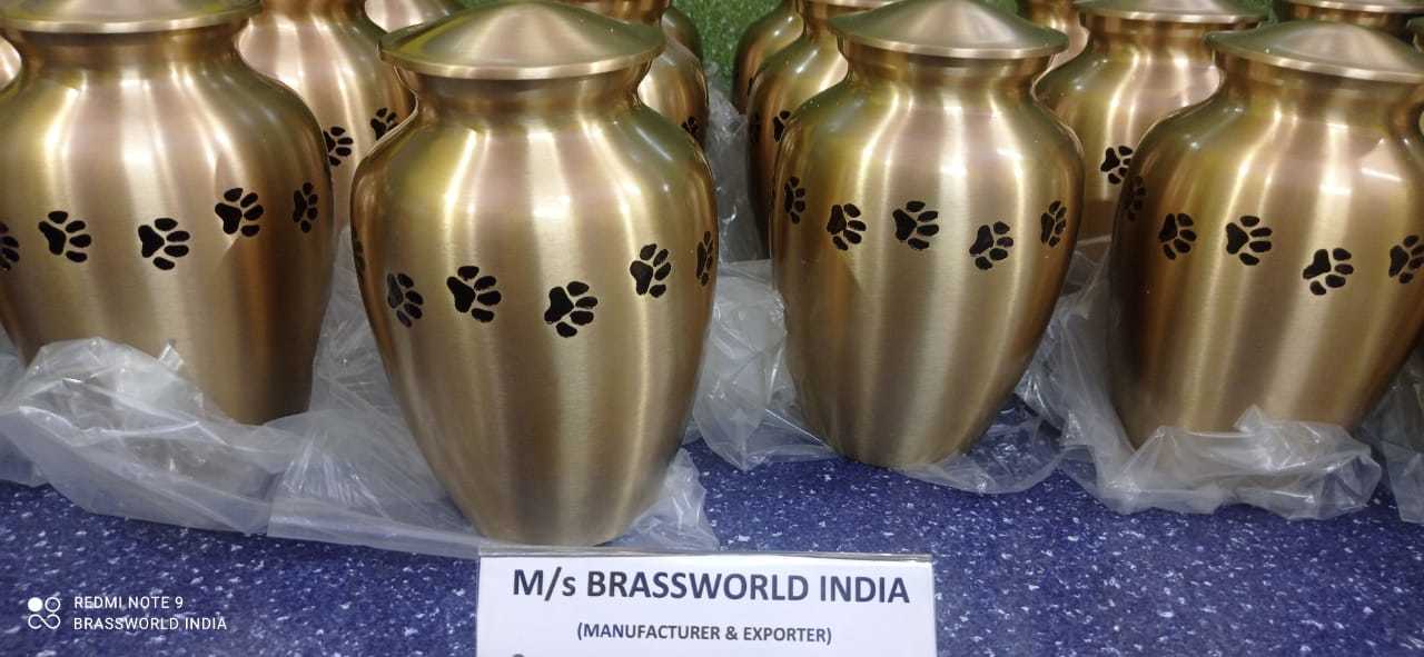BRASS PET URN MANUFACTURER FUNERAL SUPPLIES