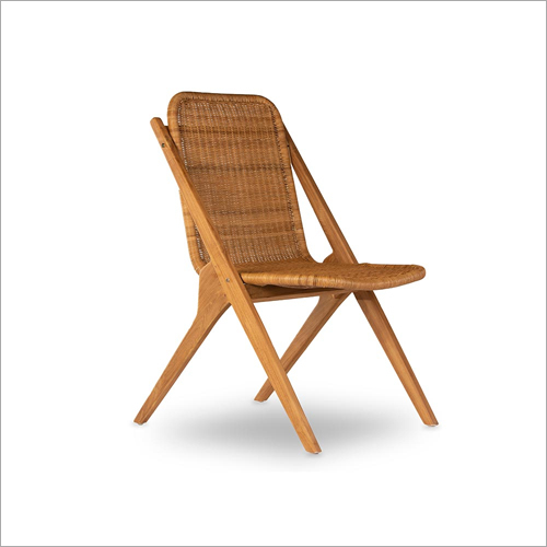 Brown Teak Wood Dining Chair