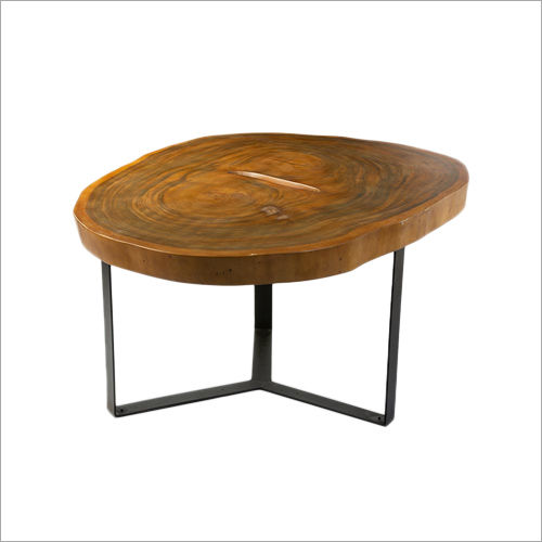 Solid Single Piece Suar Wood Top Dining Table
