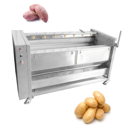 YDPL-1500C  300-2000KG brush roller potato sweet potato washing peeling machine