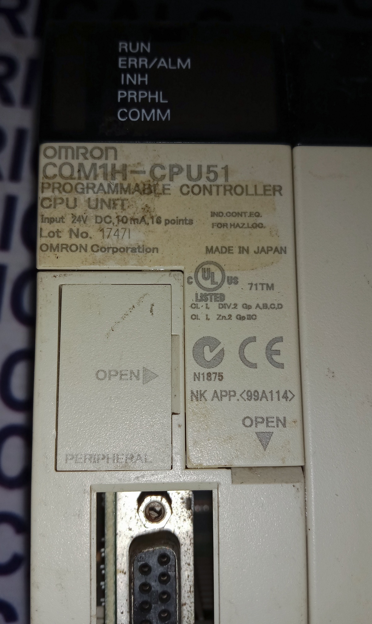OMRON CONTROLLER CQM1H-CPU51