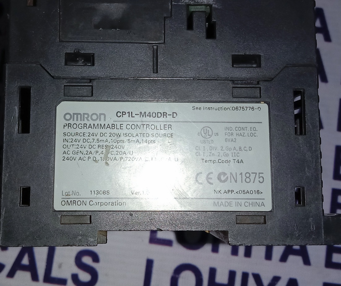 OMRON PROGRAMMABLE CONTROLLER CP1L-M40DR-D