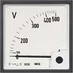 3.5x3.5x2 Inches 50-hertz Square Abs Plastic Analog Voltmeter at