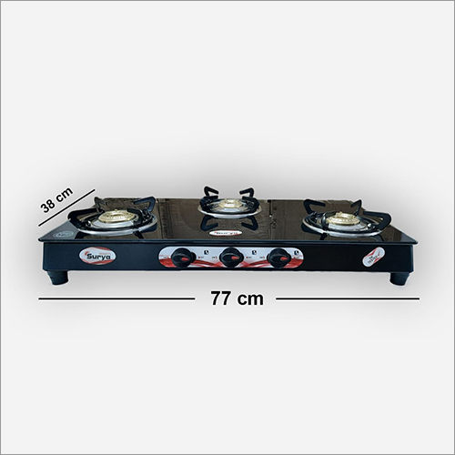 Manual Three Burner Lpg Gas Stove