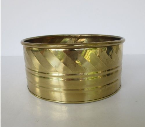 Brass Cross Line Engraved Big Planter