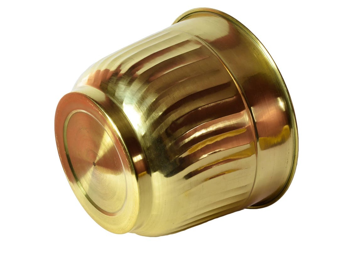 BRASS PLANTER IN BASKET SHAPED