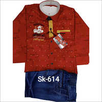 SK-614 Kids Wear Jeans And Shirt