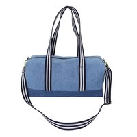 12 - 14 Oz Denim Duffle Bag With Adjustable Shoulder Length Handle
