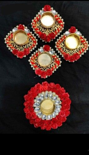 Different Color Designer Diya Stand Set