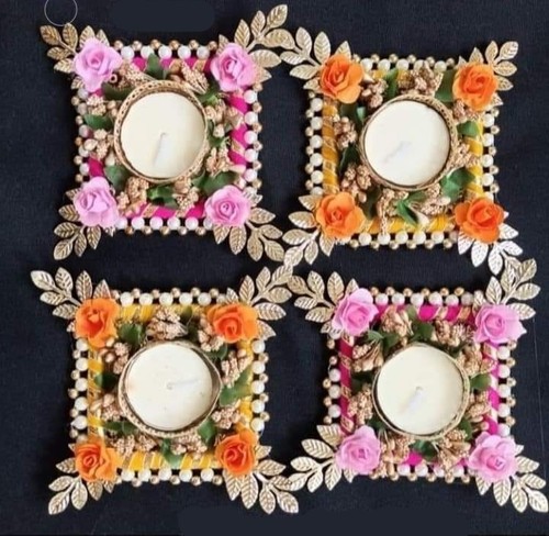 Artificial Flower Candle Holder