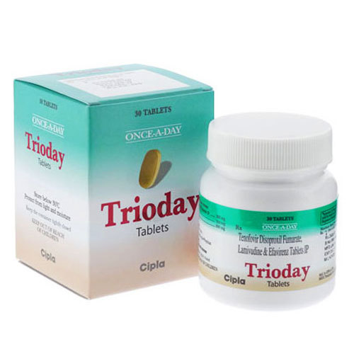 Trioday (Lamivudine 300mg + Tenofovir disoproxil fumarate 300mg + Efavirenz 600mg)