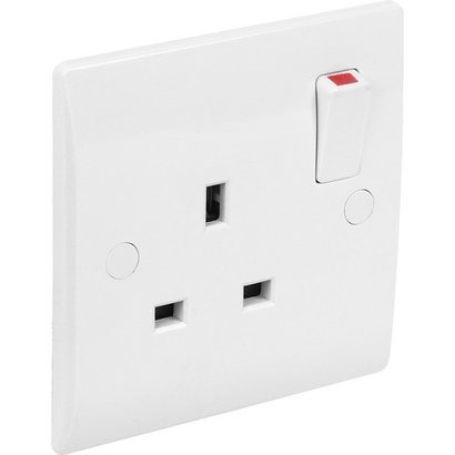 White Flameproof Electric Switch Socket
