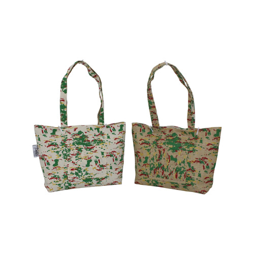 Jute And Cotton Fabric Tote Bag