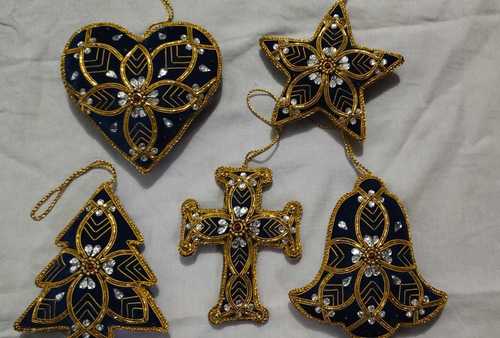 Zari Christmas Hanging Ornaments Design: European